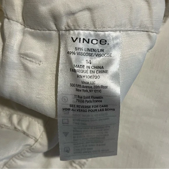 Vince White Wide Leg Pants - Picture 4 of 9